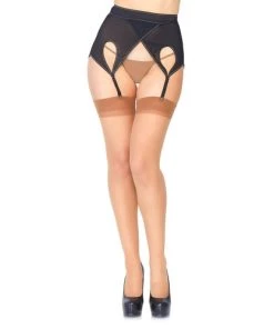 Leg Avenue Sheer And Opaque Thigh Highs Dex Sheer Stockings