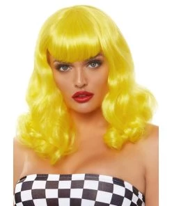Leg Avenue 16” Retro Bang Curly Bob Wig Wigs