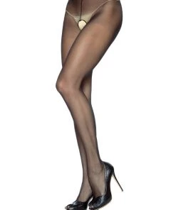 Leg Avenue Mercedes Sheer Crotchless Pantyhose