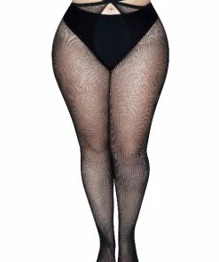 Leg Avenue Women's Micro Net Strappy Waist Crotchless Tights Best Selling Products