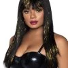 Leg Avenue 24 Inches Long Straight Bang Wig With Tinsel