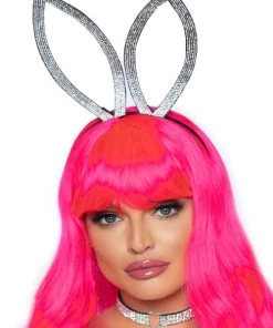Leg Avenue Best Selling Products 2 PC Faux Rhinestone Bunny Ear Headband And Heart Choker