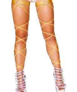 Leg Avenue Roma Costume Shimmering Leg Wraps With O-Rings