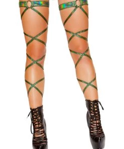 Leg Avenue Roma Costume Shimmering Leg Wraps With O-Rings