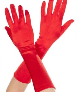 Music Legs Elbow Length Satin Gloves 13 Music Legs Elbow Length Satin Gloves