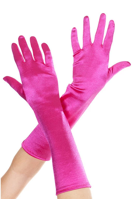 Music Legs Elbow Length Satin Gloves 4 Music Legs Elbow Length Satin Gloves