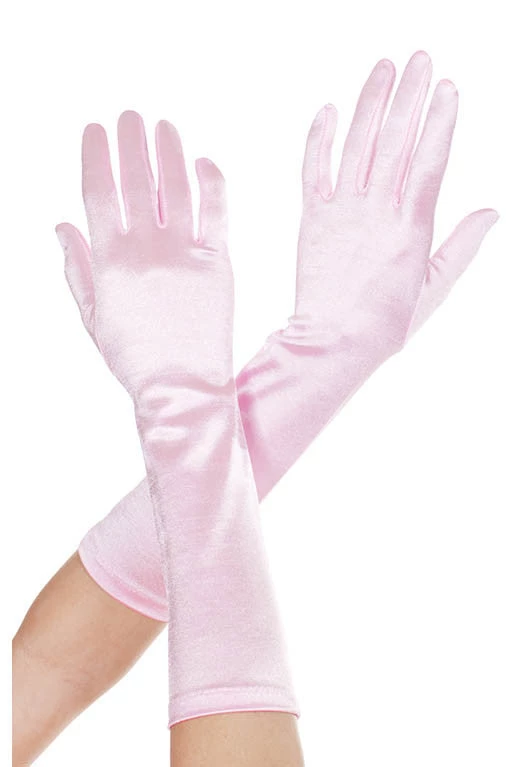 Music Legs Elbow Length Satin Gloves 5 Music Legs Elbow Length Satin Gloves