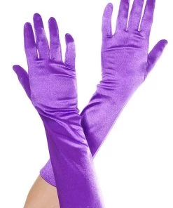 Music Legs Elbow Length Satin Gloves 11 Music Legs Elbow Length Satin Gloves