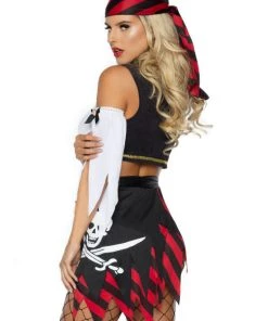 Leg Avenue 4 PC Wicked Pirate Wench Costume Ladies Pirates 8 Leg Avenue 4 PC Wicked Pirate Wench Costume Ladies Pirates
