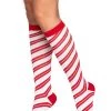 Leg Avenue Krystal Candy Cane Knee Socks Halloween And Holiday Hosiery
