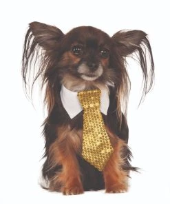 Rubies Gold Sequin Tie Pet Costume