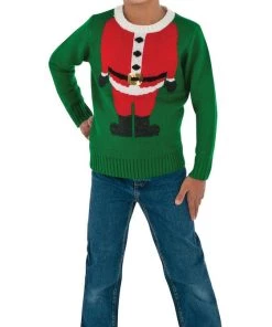 Rubies Kids Santa Head Christmas Sweater Holiday Kids Costume