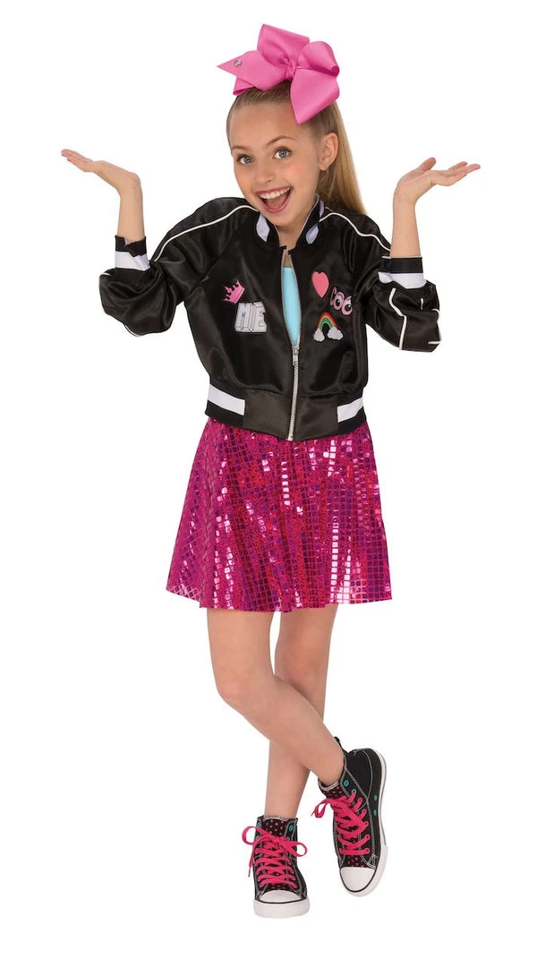 Rubies Rubie's JoJo Siwa Bomber Jacket With Skirt And Bow, Kids Licensed Costumes 3 Rubies Rubie's JoJo Siwa Bomber Jacket With Skirt And Bow, Kids Licensed Costumes