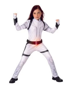 Rubies Kids Black Widow Classic Costume (White Suit) - Black Widow Movie Kids Licensed Costumes