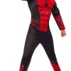 Rubies Kids Spider-Man V3 Deluxe Red/Black Costume – Spider-Man: No Way Home Kids Licensed Costumes