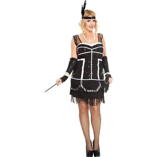 Music Legs Flapper Fever Costume Oldies Time Period 5 Music Legs Flapper Fever Costume Oldies Time Period