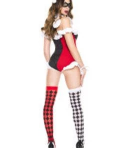Music Legs Devious Harlequin Womens Costume