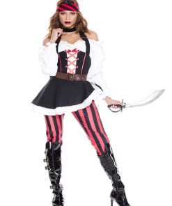 Music Legs Seven Seas Pirate Women Costume Ladies Pirates