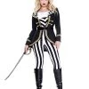 Music Legs High Seas Captain Women Costume Ladies Pirates