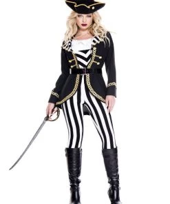Music Legs High Seas Captain Women Costume Ladies Pirates