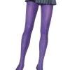 Leg Avenue Sheer Opaque Tights Tiffany Plaid Purple Tights