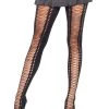 Leg Avenue Meg Crochet Lace Up Tights Net & Lace Tights