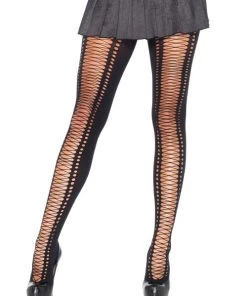 Leg Avenue Meg Crochet Lace Up Tights Net & Lace Tights