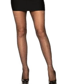 Leg Avenue Petra Sheer Rhinestone Pantyhose