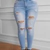 Trendsi Women Washed Ripped Jeans 1 Trendsi Women Washed Ripped Jeans
