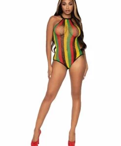 Leg Avenue Teddy And Bodysuits Higher Love Fishnet Bodysuit