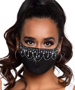 Leg Avenue Women's Rhinestone Face Mask