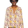 Leg Avenue Men's 70s Costume Floral Shirt Oldies Time Period