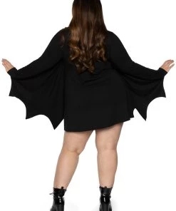 Leg Avenue Jersey Spider Dress With Scalloped Web Wing Sleeve