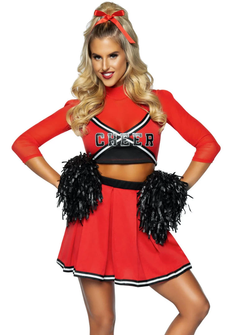 Leg Avenue Varsity Babe Cheerleader Costume School Girls 5 Leg Avenue Varsity Babe Cheerleader Costume School Girls