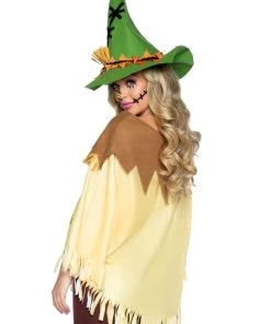 Leg Avenue Circus & Clowns Scarecrow Poncho With Matching Hat