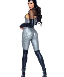 Leg Avenue Feline Felon Villain Catsuit Costume