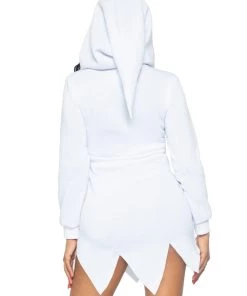 Leg Avenue Design Your Own Costumes Ghost Fleece Hoodie Dress.