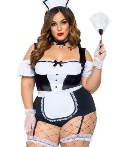 Leg Avenue Plus Foxy Frenchie Maid Costume Maids