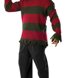 Rubies Mens Licensed Costumes Rubie's Men's Nightmare On Elm St Deluxe Freddy Sweater With Mask