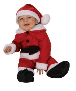 Rubies Rubie's Costume Fleece Baby Santa Romper Costume And Hat Holiday Kids Costume