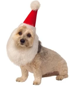 Rubies Dog Santa Hat With Beard Pets Accessories