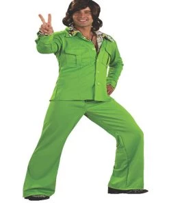 Rubies Oldies Time Period Green Adult Leisure Suit Costume