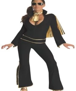 Rubies Ladies Licensed Costumes Secret Wishes Black Women’s Elvis Presley Costume