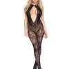 Leg Avenue Cami Garters And Bodystockings Wild One Lace Bodystocking