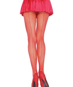 Leg Avenue Callie Fishnet Tights With Backseam Net & Lace Tights
