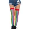 Leg Avenue Net & Lace Thigh Highs Rainbow Fishnet Thigh Highs 2 Leg Avenue Net & Lace Thigh Highs Rainbow Fishnet Thigh Highs