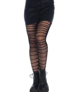 Leg Avenue Lara Shredded Fishnet Tights Net & Lace Tights