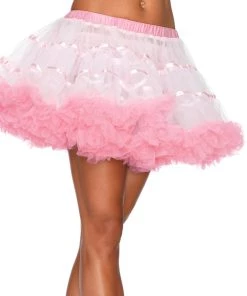 Leg Avenue Layered Satin Striped Tulle Petticoat