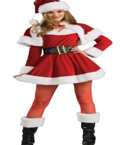 Rubies Adult Velvet Miss Santa Dress