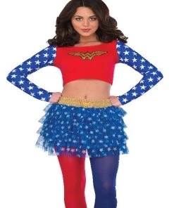 Rubies Adult Wonder Woman Crop Top Ladies Licensed Costumes